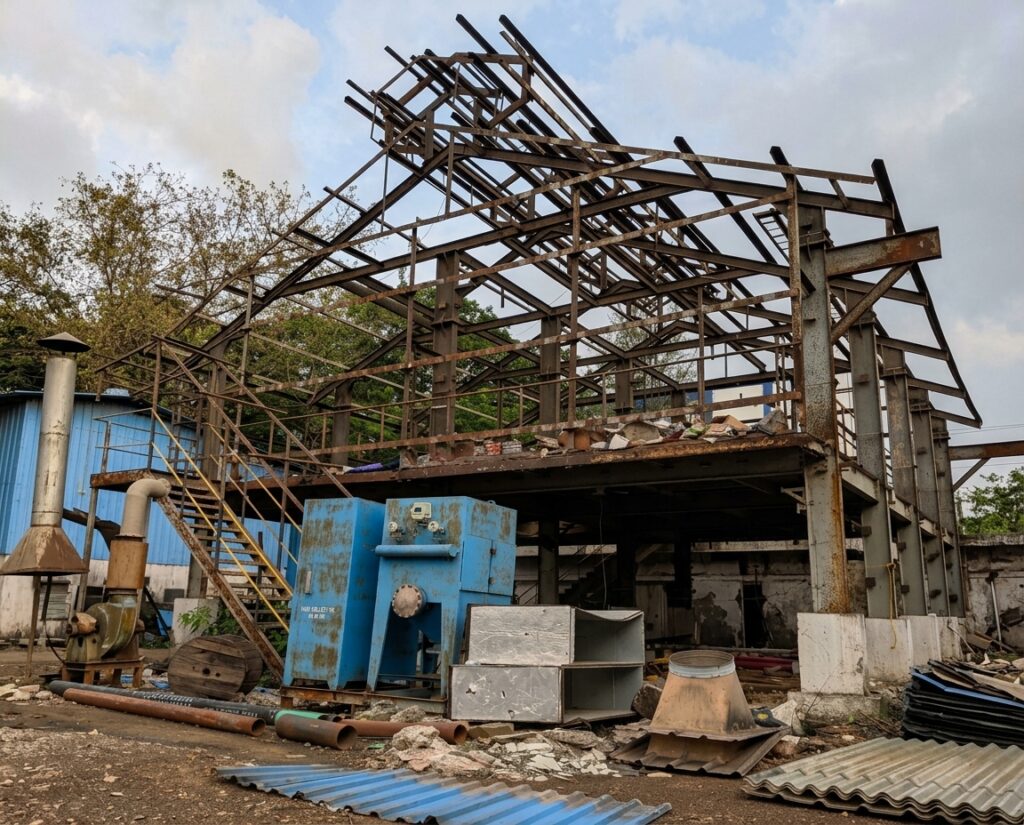 PEB warehouse and logistics shed dismantling contractors in Delhi NCR